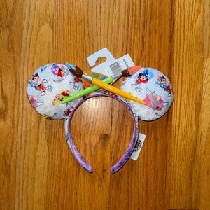BRAND NEW w/ Tags Disney Festival of Arts Ink & Paint Minnie Mouse Ear Headband